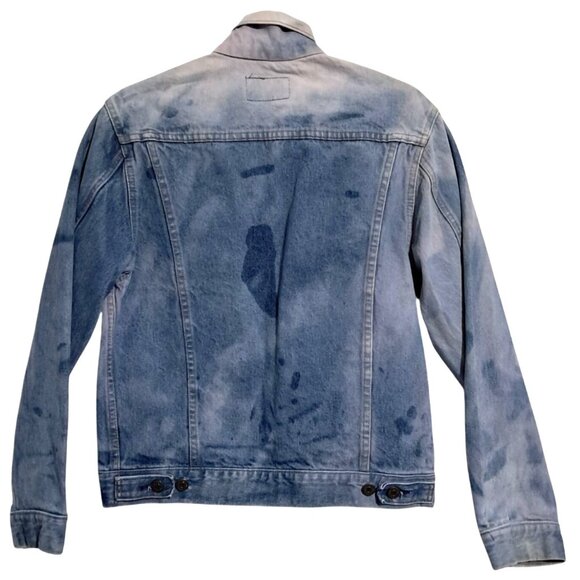 Vintage 1989 Gap Pioneer Acid Wash Jean Jacket Bleached Denim Mens Size 38 Vinta - Picture 3 of 10